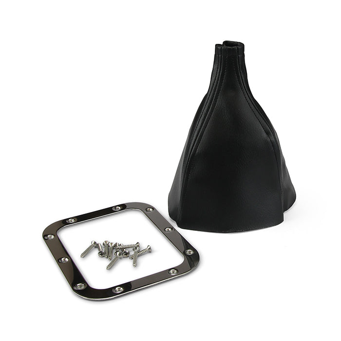 RECTANGULAR POLISHED STAINLESS SHIFTER BOOT & RING