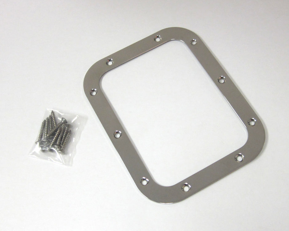 RECTANGULAR POLISHED STAINLESS SHIFTER BOOT RING