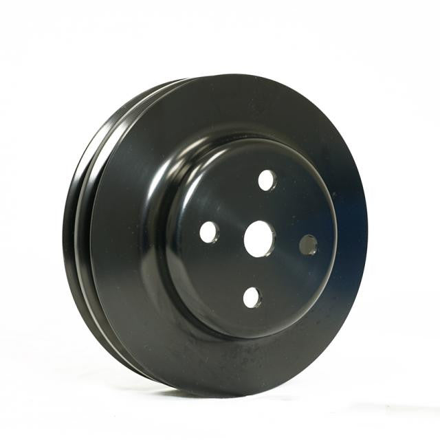 OEM Style Water Pump Black Hard Coated Double Groove Pulley - 383-440 Mopar