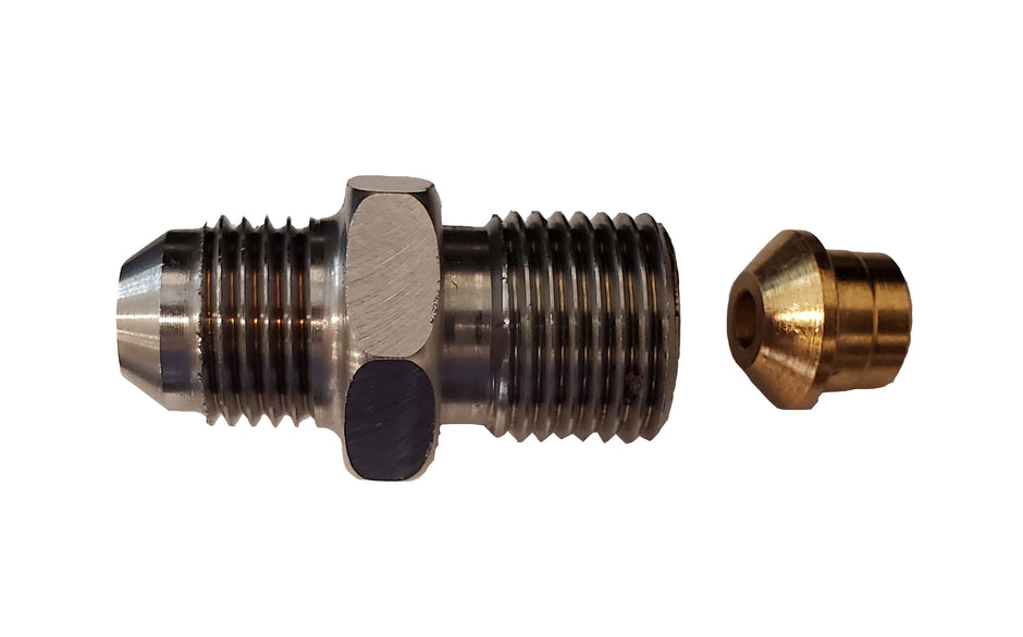 Borgeson - AN Hose Adapters - P/N: 925127 - Power Steering Hose Adapter. Stainless steel Adapts GM Pumps to a -6AN for custom hose applications.