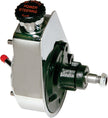 Borgeson - Power Steering Pump - P/N: 800313 - Chrome Saginaw self contained power steering pump with keyway shaft. Preset for Mustang R&P pressure.