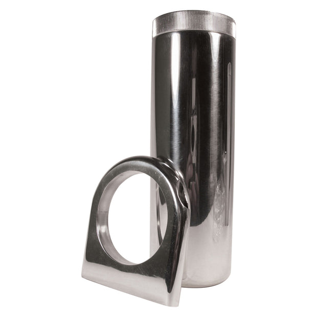Borgeson - Fluid Reservoir - P/N: 800600 - Remote mount power steering reservoir.  Polished aluminum. Includes bracket and hardware.
