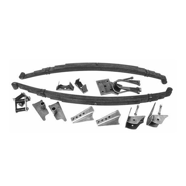 1935-40 Ford Adjustable Parallel Leaf Spring Kit with Shocks (Boxed Frame) - 8040WS
