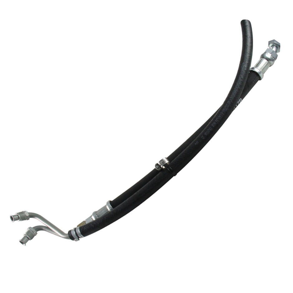 Borgeson - Power Steering Hose Kit - P/N: 925109 - 2 Piece OEM style rubber power steering hose kit. Connects Ford power steering pump to Borgeson Mustang power conversion box. I-6 applications only.