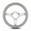 MARK 4 DOUBLE SLOT POLISHED  THICK GRIP LIGHT GREY