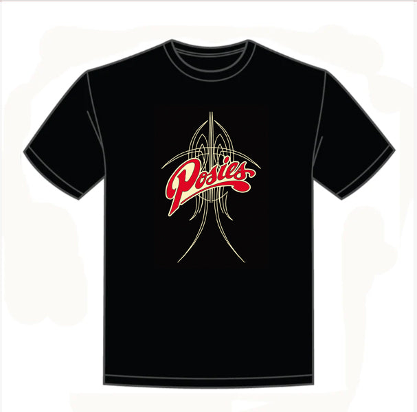 POSIES Pinstripe - EST 1964 Black T-Shirt