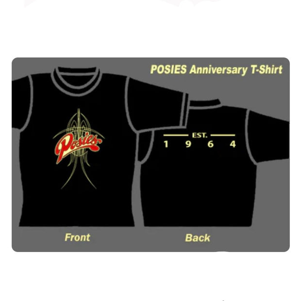 POSIES Pinstripe - EST 1964 Black T-Shirt