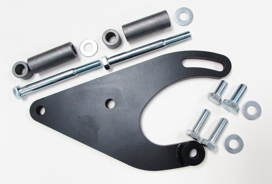 Borgeson - Pump Bracket - P/N: 802413 - Power steering pump bracket for attaching a Saginaw style P/S pump to Ford FE 390/428. Painted black, with hardware.
