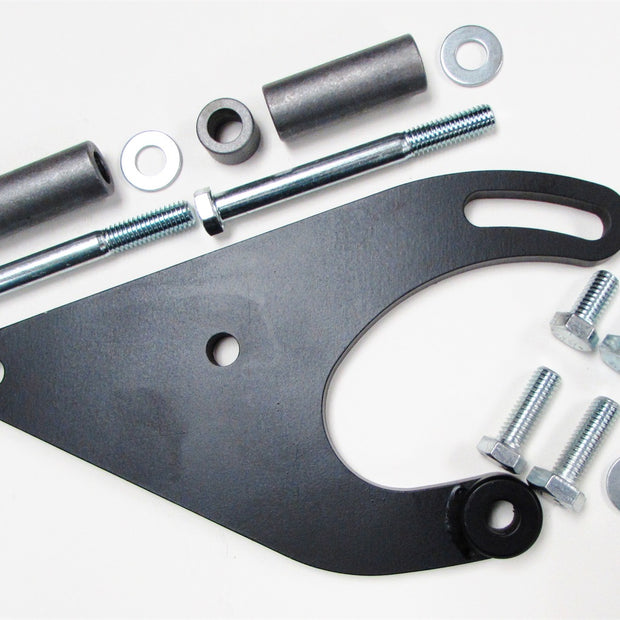 Borgeson - Pump Bracket - P/N: 802413 - Power steering pump bracket for attaching a Saginaw style P/S pump to Ford FE 390/428. Painted black, with hardware.