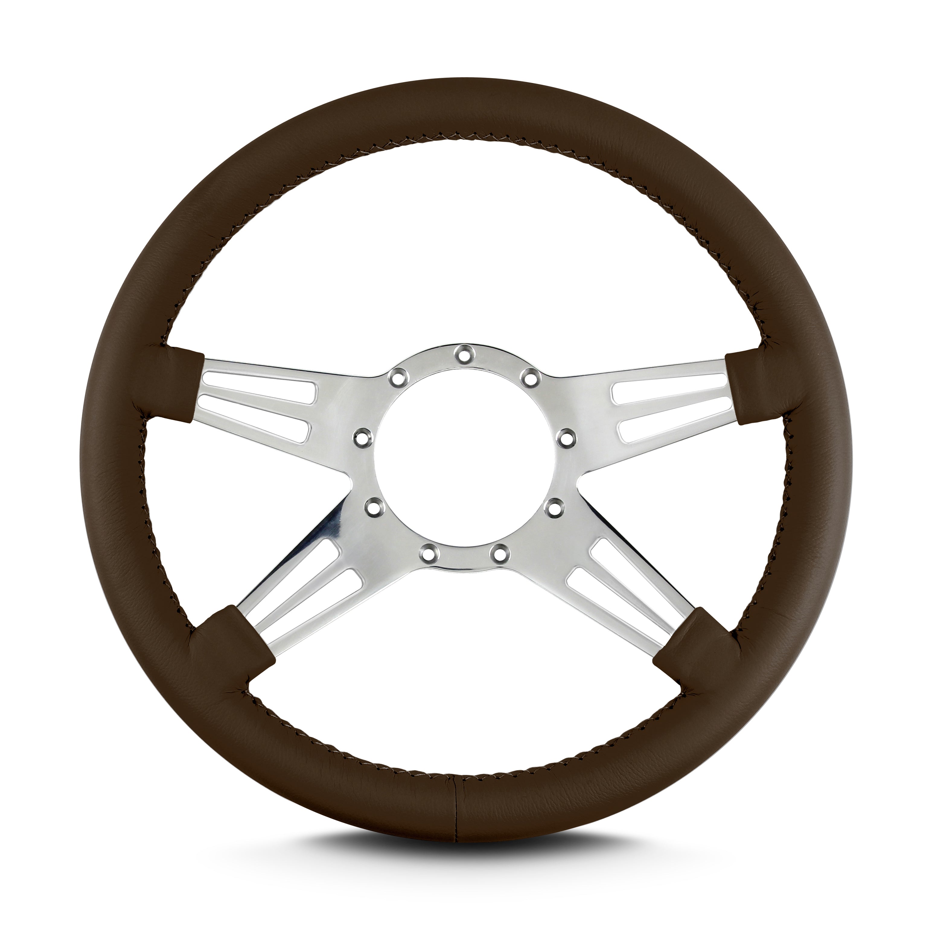 MARK 9 DOUBLE SLOT POLISHED  STANDARD GRIP BROWN