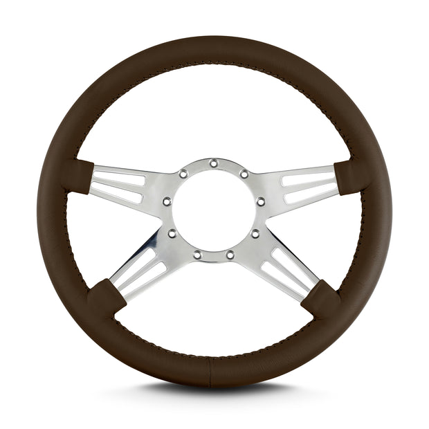 MARK 9 DOUBLE SLOT POLISHED  STANDARD GRIP BROWN