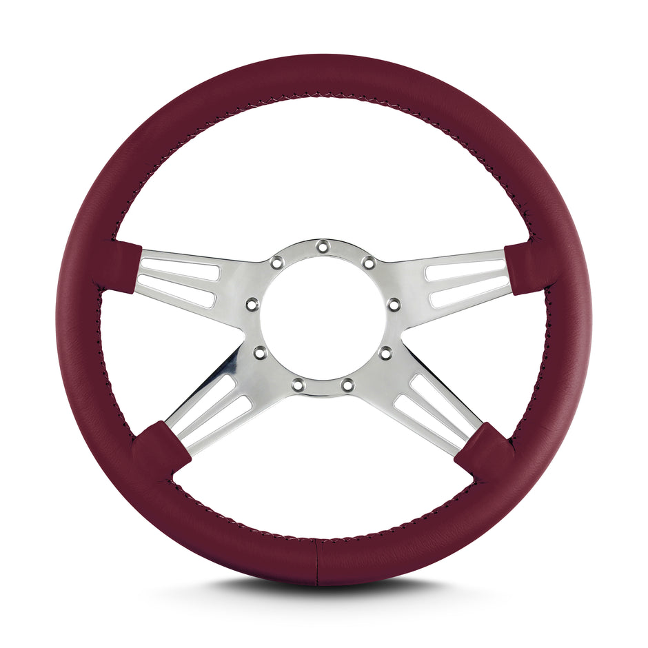MARK 9 DOUBLE SLOT POLISHED  STANDARD GRIP BURGANDY