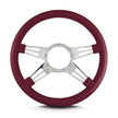MARK 9 DOUBLE SLOT POLISHED  STANDARD GRIP BURGANDY