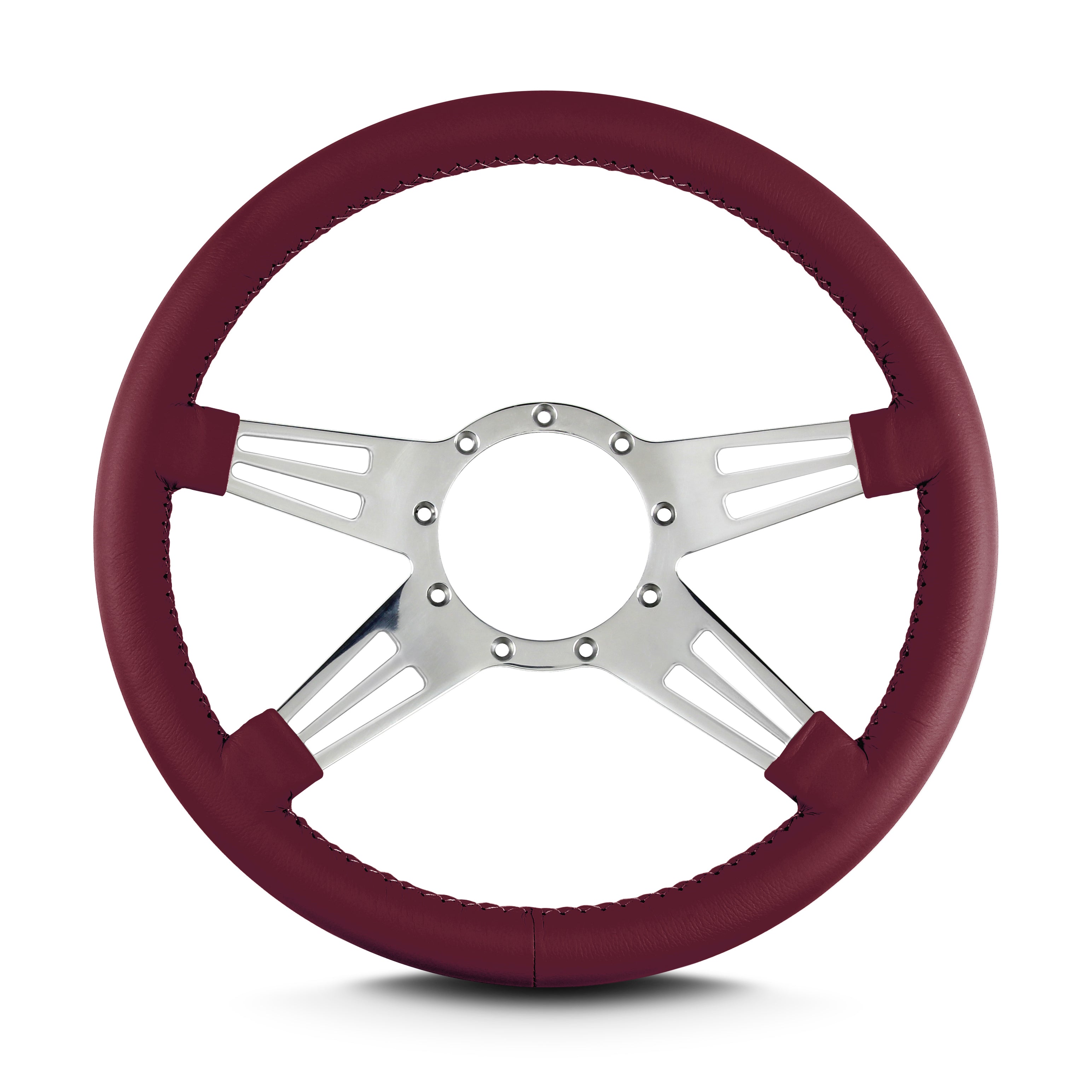 MARK 9 DOUBLE SLOT POLISHED  STANDARD GRIP BURGANDY