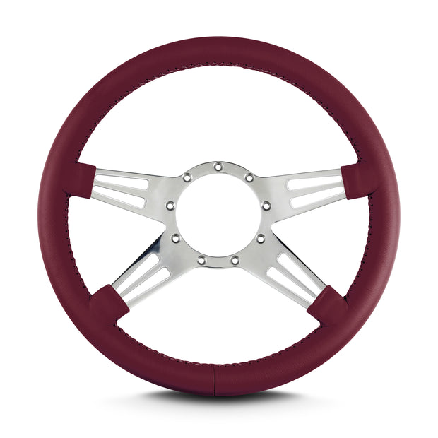 MARK 9 DOUBLE SLOT POLISHED  STANDARD GRIP BURGANDY