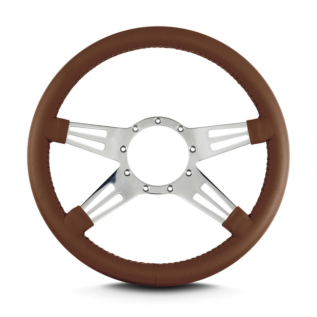 MARK 9 DOUBLE SLOT POLISHED  STANDARD GRIP CARAMEL