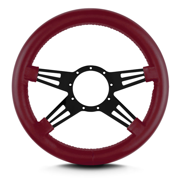 MARK 9 DOUBLE SLOT BLACK  THICK GRIP BURGANDY