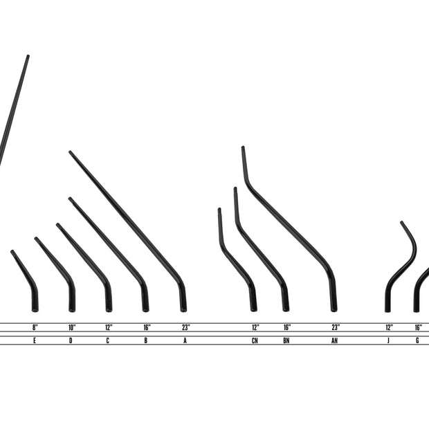 FLOOR MOUNT GATE SHIFTER FOR FORD C4 TRANSMISSION WITH BLACK 16" DOUBLE BEND LEV