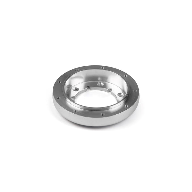 SIX BOLT TO NINE BOLT POLISHED BILLET ALUMINUM STEERING WHEEL HUB ADAPTER