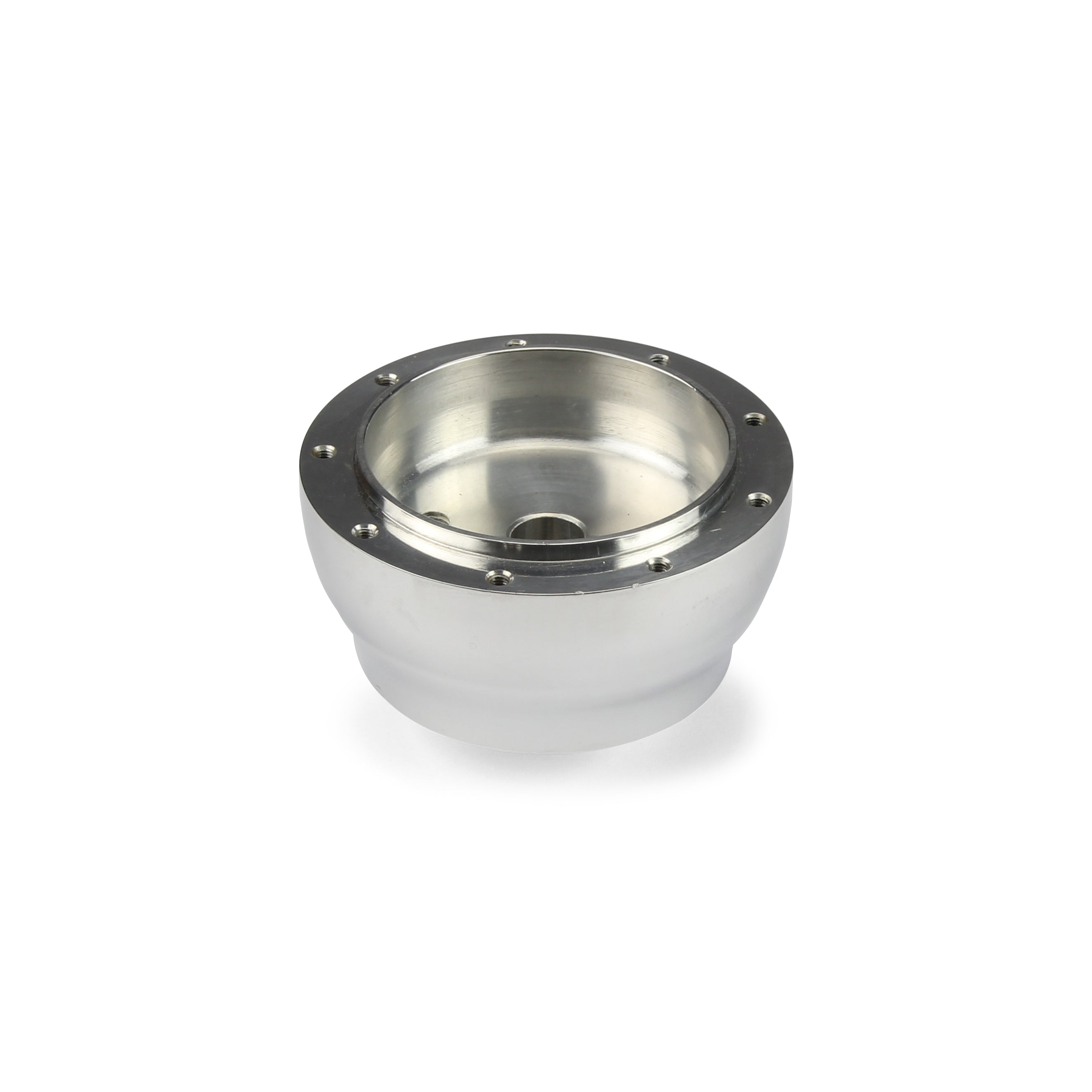 NINE BOLT POLISHED BILLET ALUMINUM STEERING WHEEL HUB ADAPTER FOR BOAT WITH 3/4