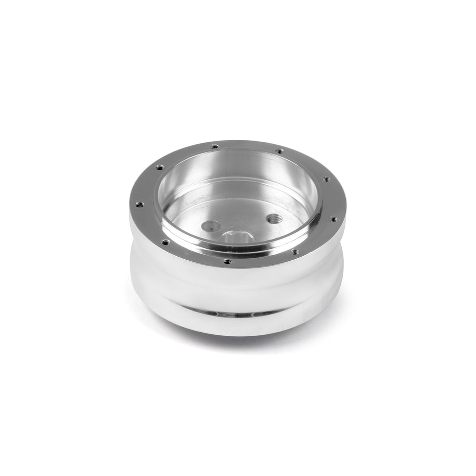 NINE BOLT POLISHED BILLET ALUMINUM STEERING WHEEL HUB ADAPTER FOR '84-'89 FORD NON-AIRBAG