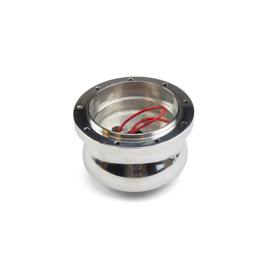 NINE BOLT 2.25" LONG POLISHED BILLET ALUMINUM STEERING WHEEL HUB ADAPTER FOR '78-'91 FORD NON-AIRBAG WITH LOCKING COLUMN
