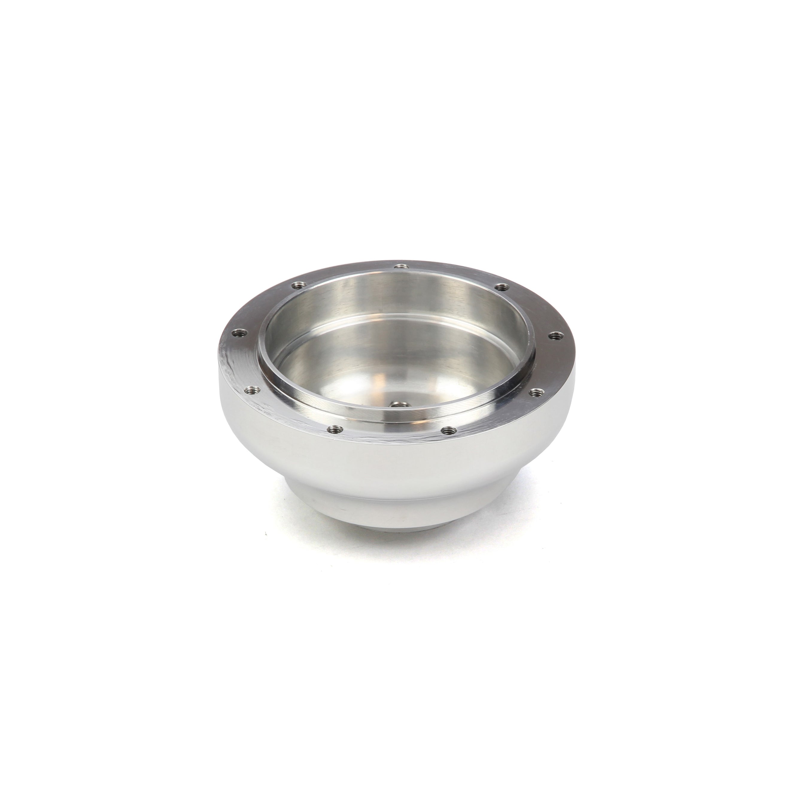 THREE BOLT TO NINE BOLT POLISHED BILLET ALUMINUM STEERING WHEEL HUB ADAPTER