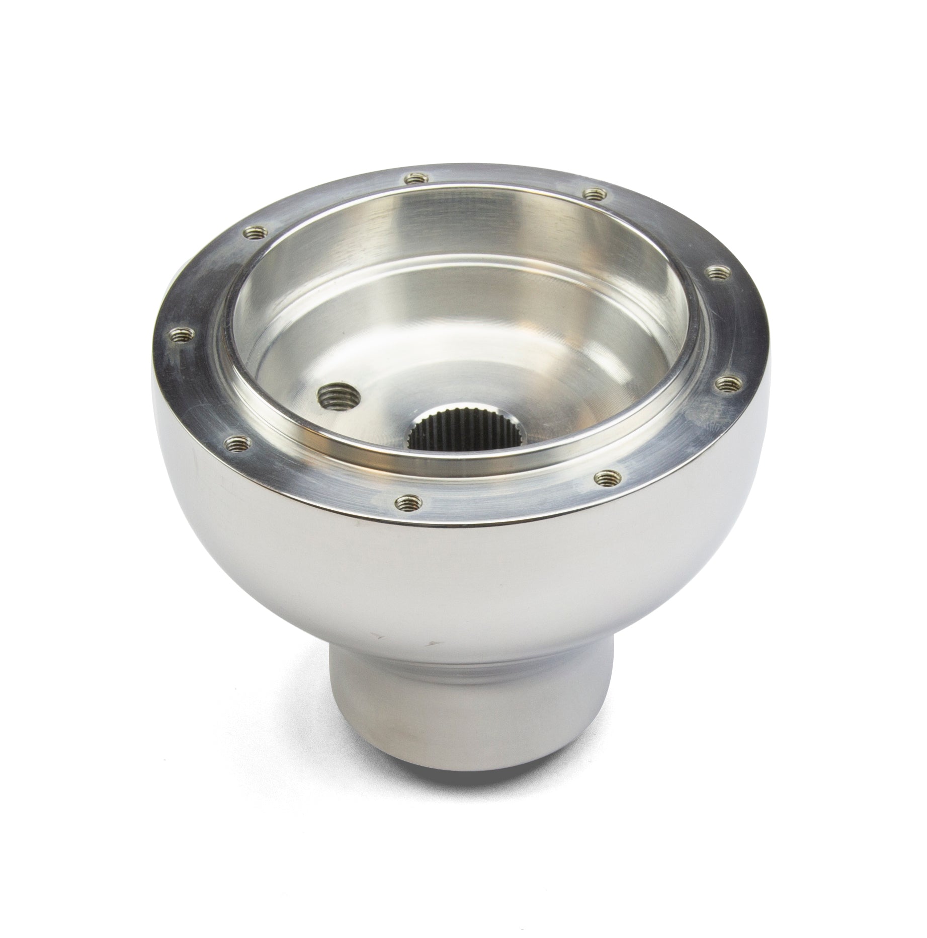NINE BOLT POLISHED BILLET ALUMINUM STEERING WHEEL HUB ADAPTER FOR '41-'75 JEEP