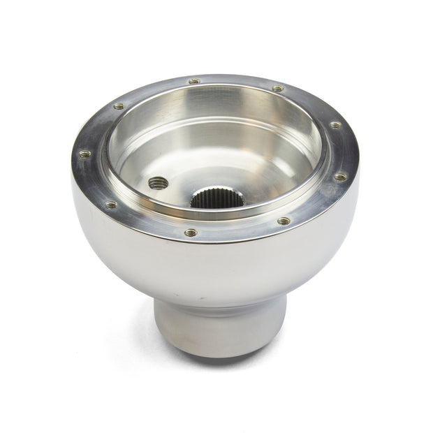 NINE BOLT POLISHED BILLET ALUMINUM STEERING WHEEL HUB ADAPTER FOR '41-'75 JEEP