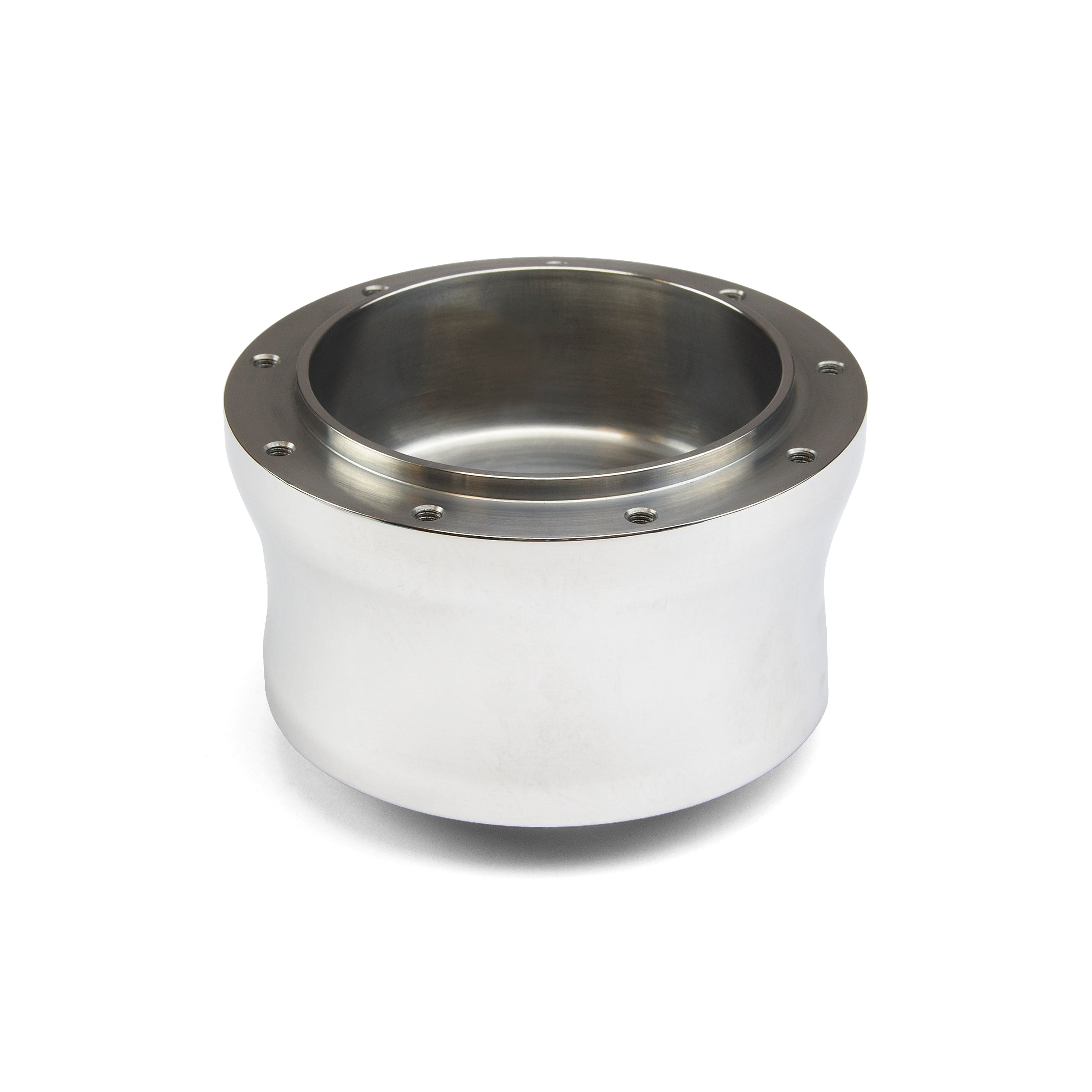 NINE BOLT POLISHED BILLET ALUMINUM STEERING WHEEL HUB ADAPTER FOR '96 & UP GM AIR BAG COLUMNS