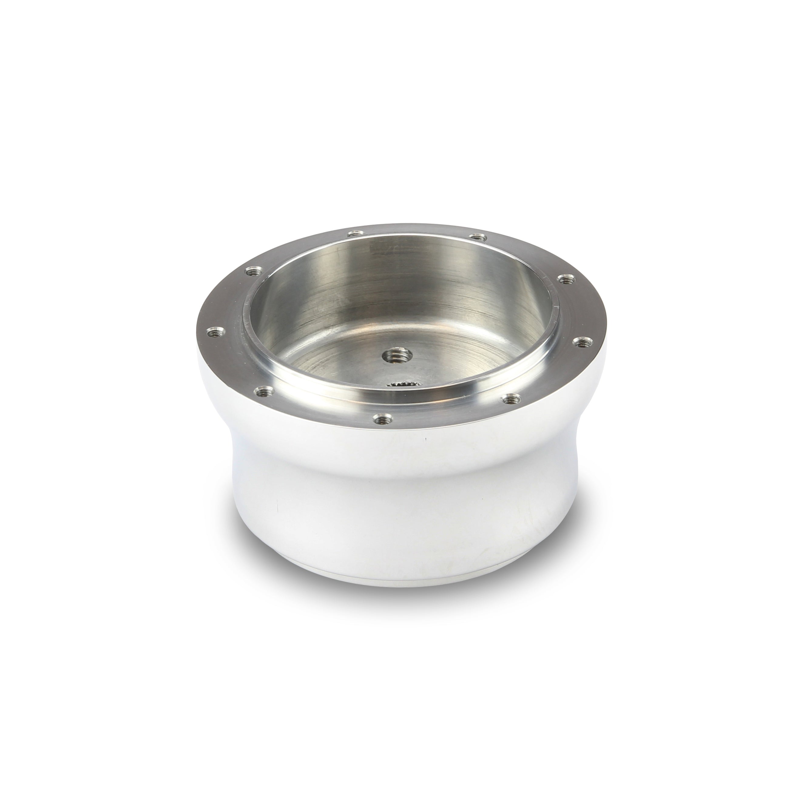 NINE BOLT POLISHED BILLET ALUMINUM STEERING WHEEL HUB ADAPTER FOR '76-'94 GM VAN NON-AIRBAG