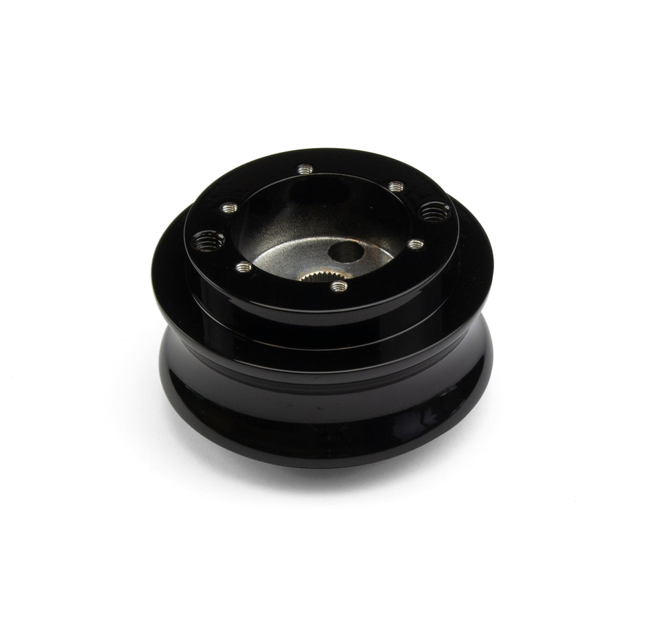 MARK 40 BLACK BILLET ALUMINUM STEERING WHEEL HUB ADAPTER WITH FLAMING RIVER COLUMN