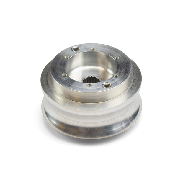 MARK 40 MACHINED FINISH BILLET ALUMINUM STEERING WHEEL HUB ADAPTER FOR '67-'94 GM