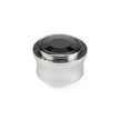 NINE BOLT POLISHED BILLET ALUMINUM STEERING WHEEL HUB ADAPTER FOR '67-'94 GM WITH ALUMINUM COVERED PLASTIC HORN BUTTON