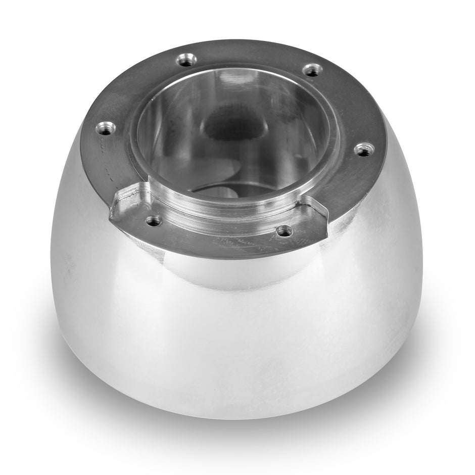 SIX BOLT VETTE THREE SPOKE POLISHED BILLET ALUMINUM STEERING WHEEL HUB ADAPTER FOR '02 & UP GM AIR BAG COLUMN