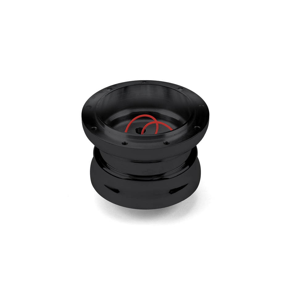NINE BOLT ADJUSTABLE BLACK BILLET ALUMINUM STEERING WHEEL HUB ADAPTER FOR '67-'91 FORD NON-AIRBAG