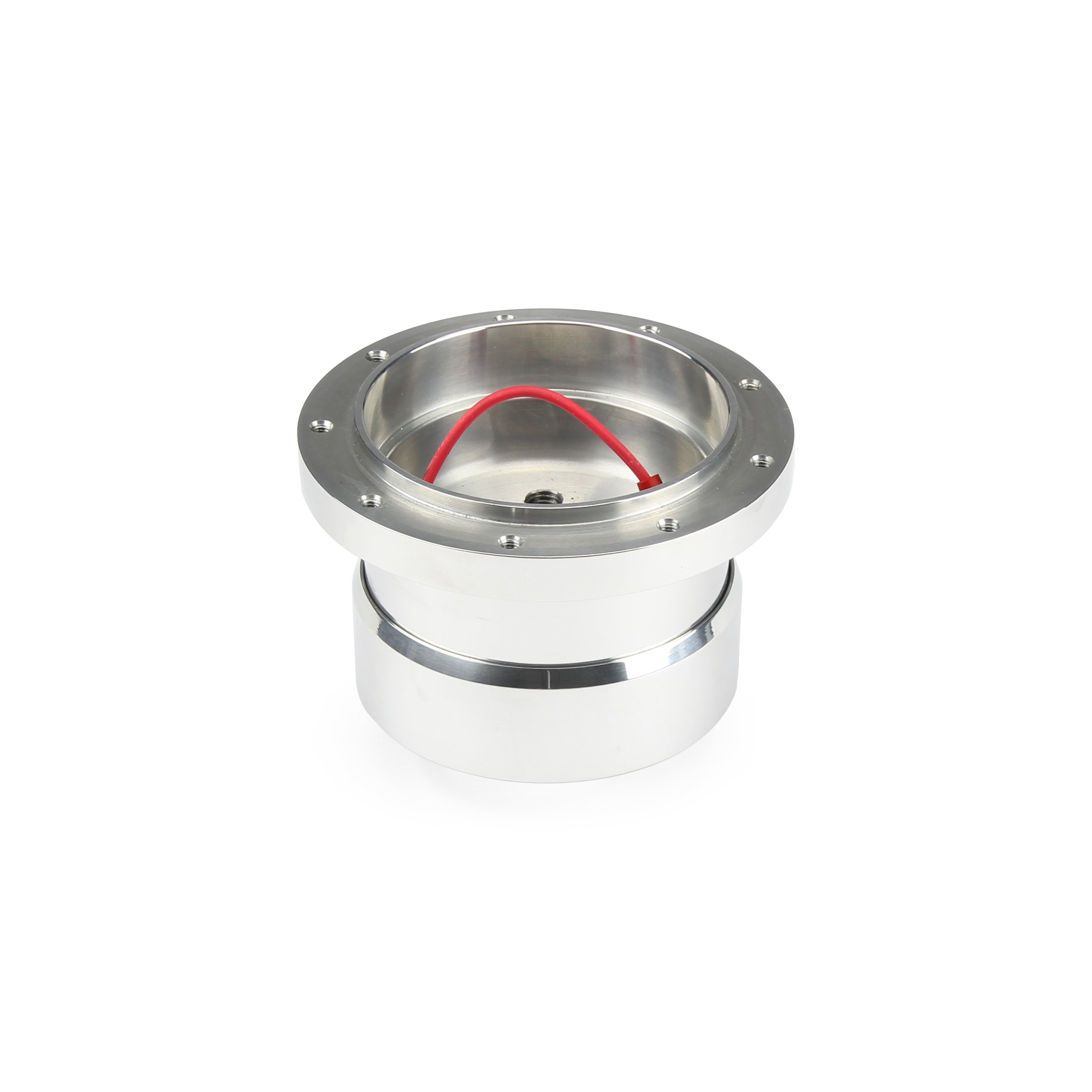NINE BOLT ADJUSTABLE POLISHED BILLET ALUMINUM STEERING WHEEL HUB ADAPTER FOR '61-'77 FORD