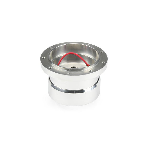 NINE BOLT ADJUSTABLE POLISHED BILLET ALUMINUM STEERING WHEEL HUB ADAPTER FOR '61-'77 FORD