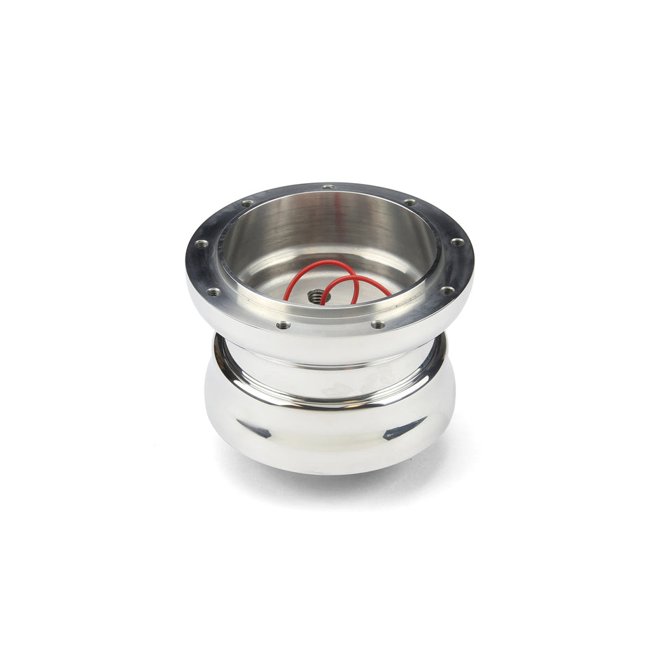 NINE BOLT ADJUSTABLE POLISHED BILLET ALUMINUM STEERING WHEEL HUB ADAPTER FOR '67-'91 FORD NON-AIRBAG