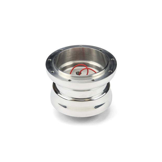 NINE BOLT ADJUSTABLE POLISHED BILLET ALUMINUM STEERING WHEEL HUB ADAPTER FOR '67-'91 FORD NON-AIRBAG