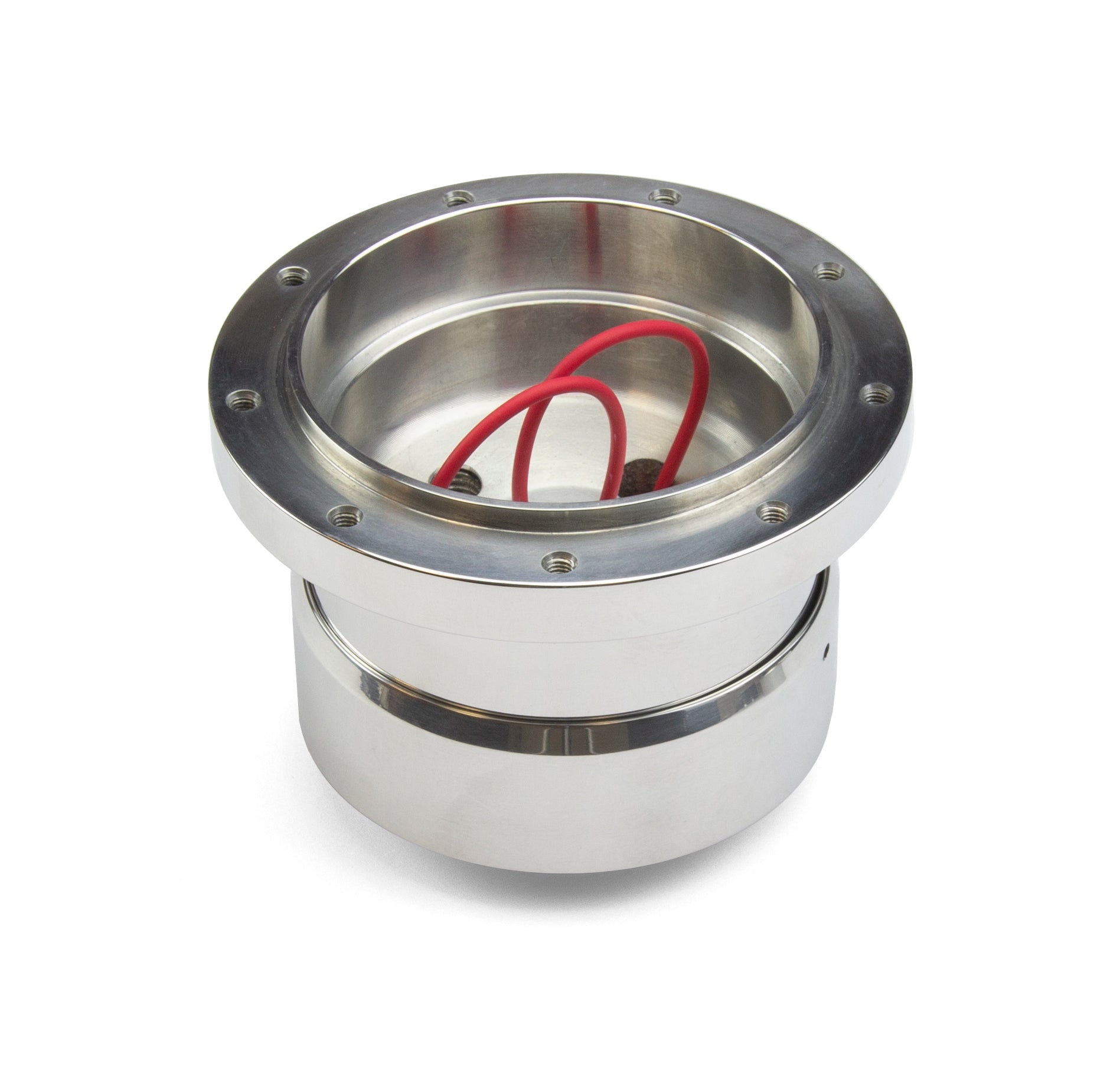 NINE BOLT ADJUSTABLE POLISHED BILLET ALUMINUM STEERING WHEEL HUB ADAPTER FOR FORD FALCON, FAIRLANE, RANCHERO