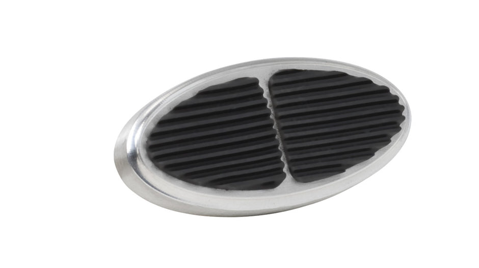 MINI OVAL BRUSHED BRAKE PEDAL PAD WITH RUBBER INSERT