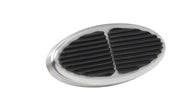 MINI OVAL BRUSHED BRAKE PEDAL PAD WITH RUBBER INSERT