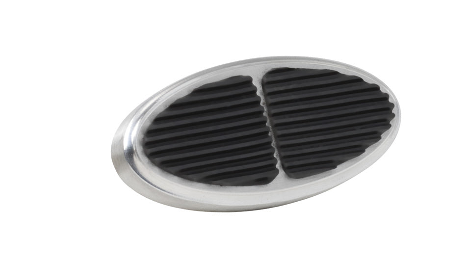MINI OVAL BRUSHED BRAKE PEDAL PAD WITH RUBBER INSERT