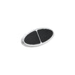 STANDARD OVAL BRUSHED BRAKE PEDAL PAD WITH RUBBER INSERT