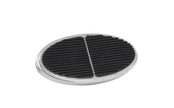 XL OVAL BRUSHED BRAKE PEDAL PAD WITH RUBBER INSERT