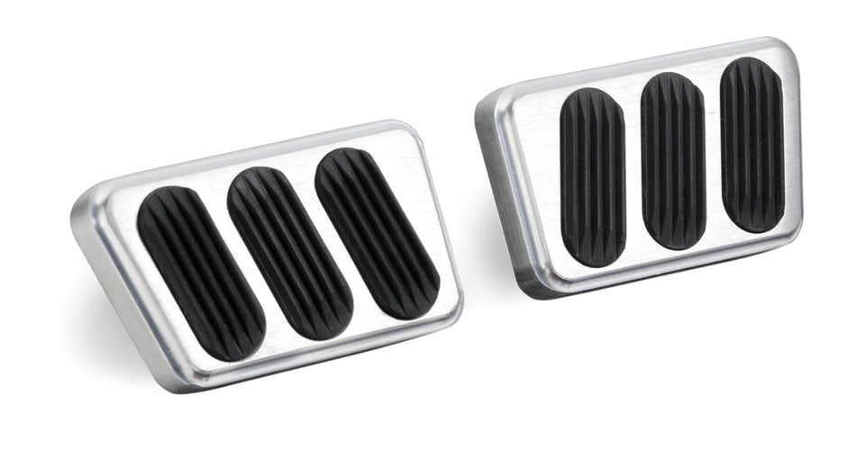 BRAKE/CLUTCH PEDAL PADS FOR '64-'70 MUSTANG WITH RUBBER INSERT (PAIR)