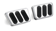 BRAKE/CLUTCH PEDAL PADS FOR '64-'70 MUSTANG WITH RUBBER INSERT (PAIR)