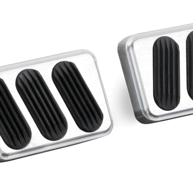 BRAKE/CLUTCH PEDAL PADS FOR '64-'70 MUSTANG WITH RUBBER INSERT (PAIR)