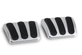CURVED BRAKE/CLUTCH PEDAL PADS FOR '64-'72 CHEVELLE WITH RUBBER INSERT